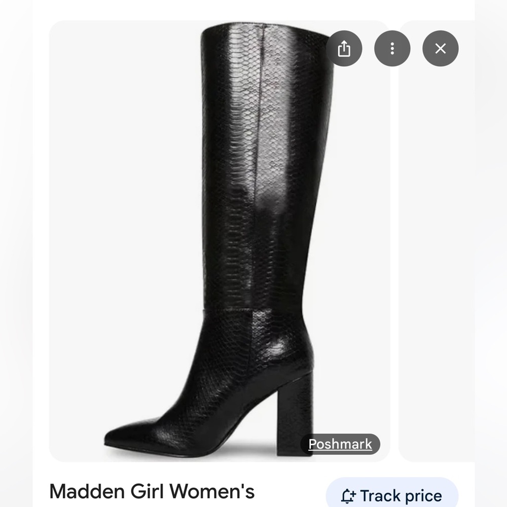 Madden Girl Black faux snakeskin boots